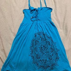 Blue Printed Dress